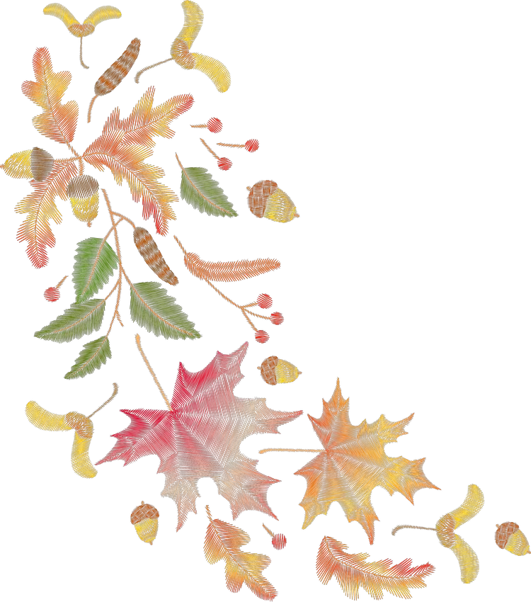 Autumn Leaf Crescent Spray