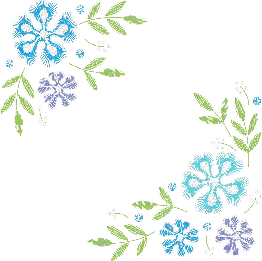 Blue Cornflower Corner Sprays