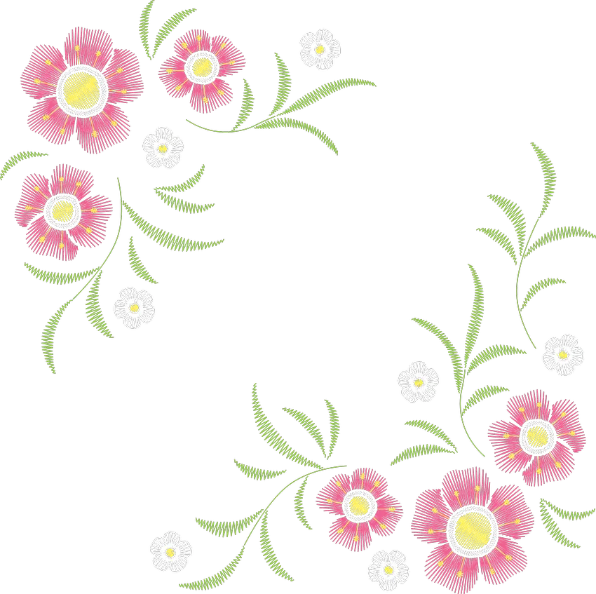 Pink Blossom Vine Pair