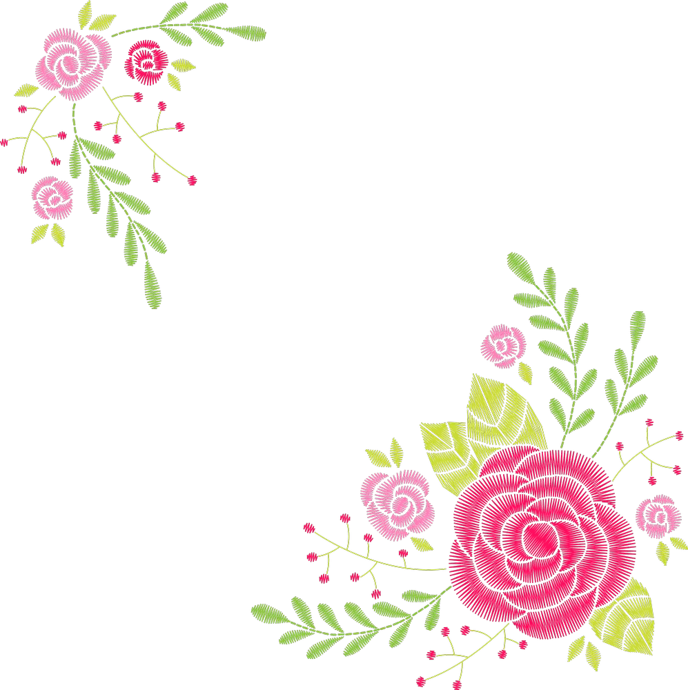 Pink Rose Corner Spray