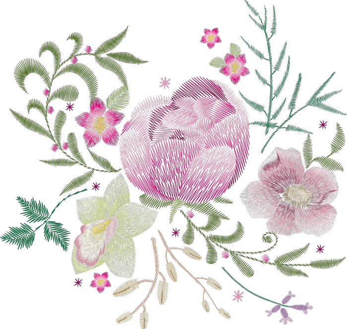 Soft Pink Peony Cluster with Wildflower Sprays