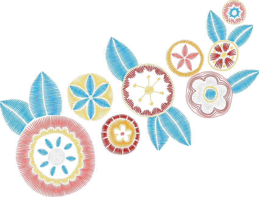 Stylized Floral Medallions