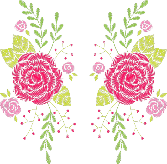 Mirrored Pink Rose Sprays